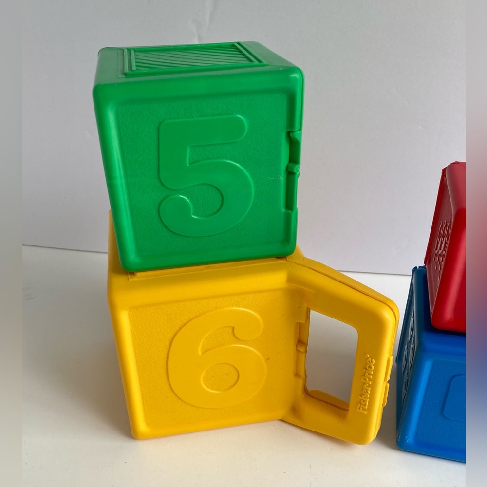 Vintage Fisher Price 2322 Counting Stacking Nesting Blocks 1 - 6 - Picture 3 of 9
